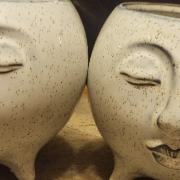 2 PIECE FACE POT SET... GREAT FOR CELL PHONES ..REMOTES ... PLANTS ... - Picture 8 of 8